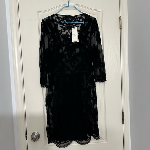Press Dress casual lace dress in black - Picture 1 of 5
